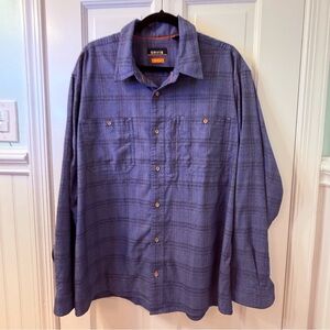 Orvis Blue Casual Button Down Shirt with Long Sleeves